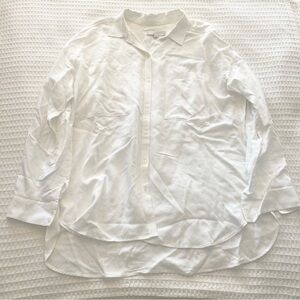 LOFT White Casual Button Down Shirt